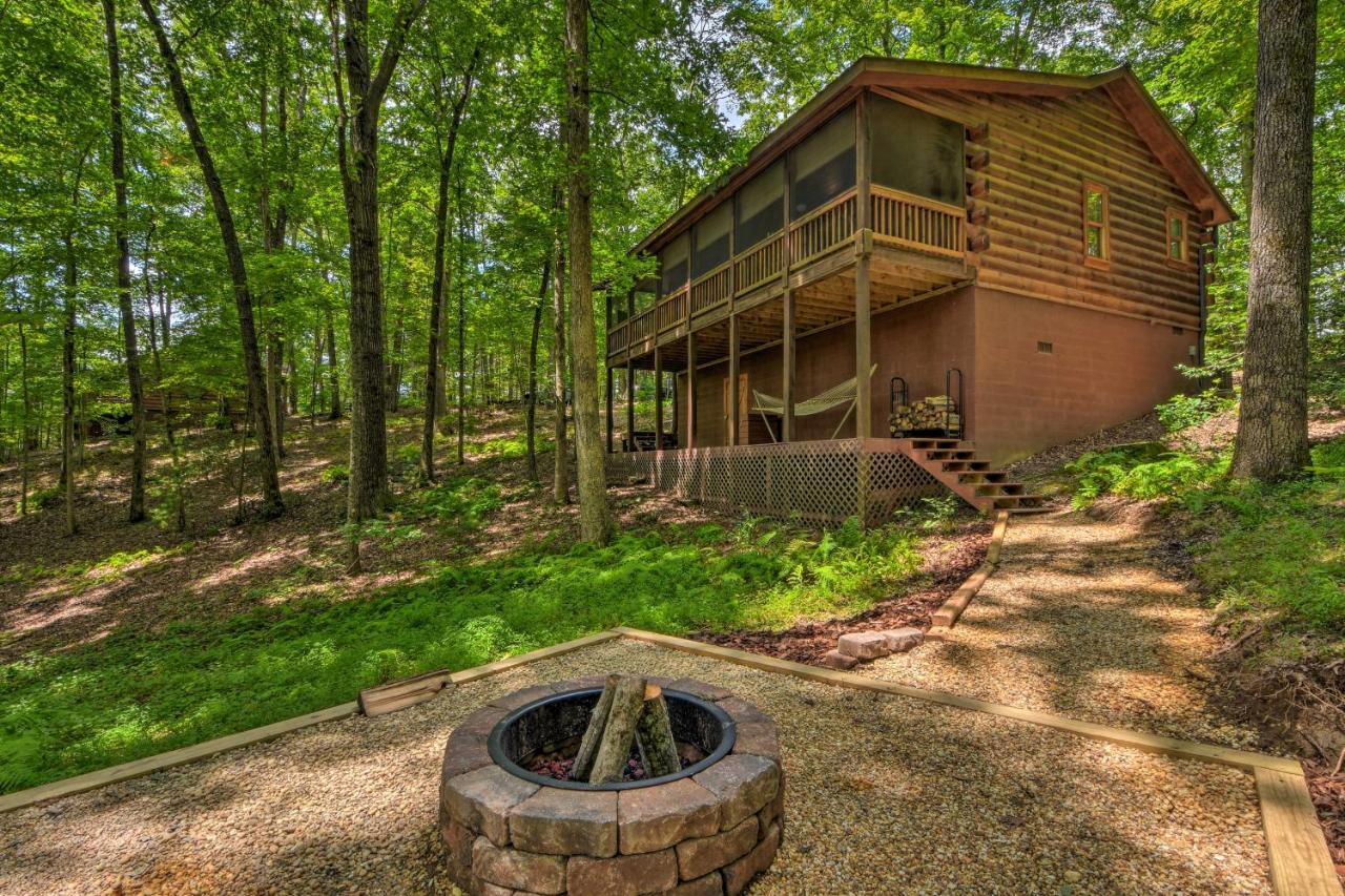 Pinot And Pine Chic Log Cabin About 5 Mi To Blue Ridge Exterior foto